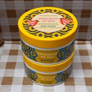 NEW B&BW (2) Dreaming of Rio Body Butters 6.5 oz each, 48 hour moisture
